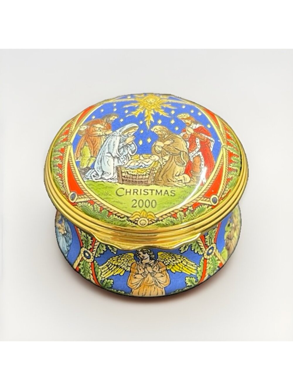 Halcyon Days Enamels Christmas 2000 Annual Box Holy Night Nativity Trinket Box